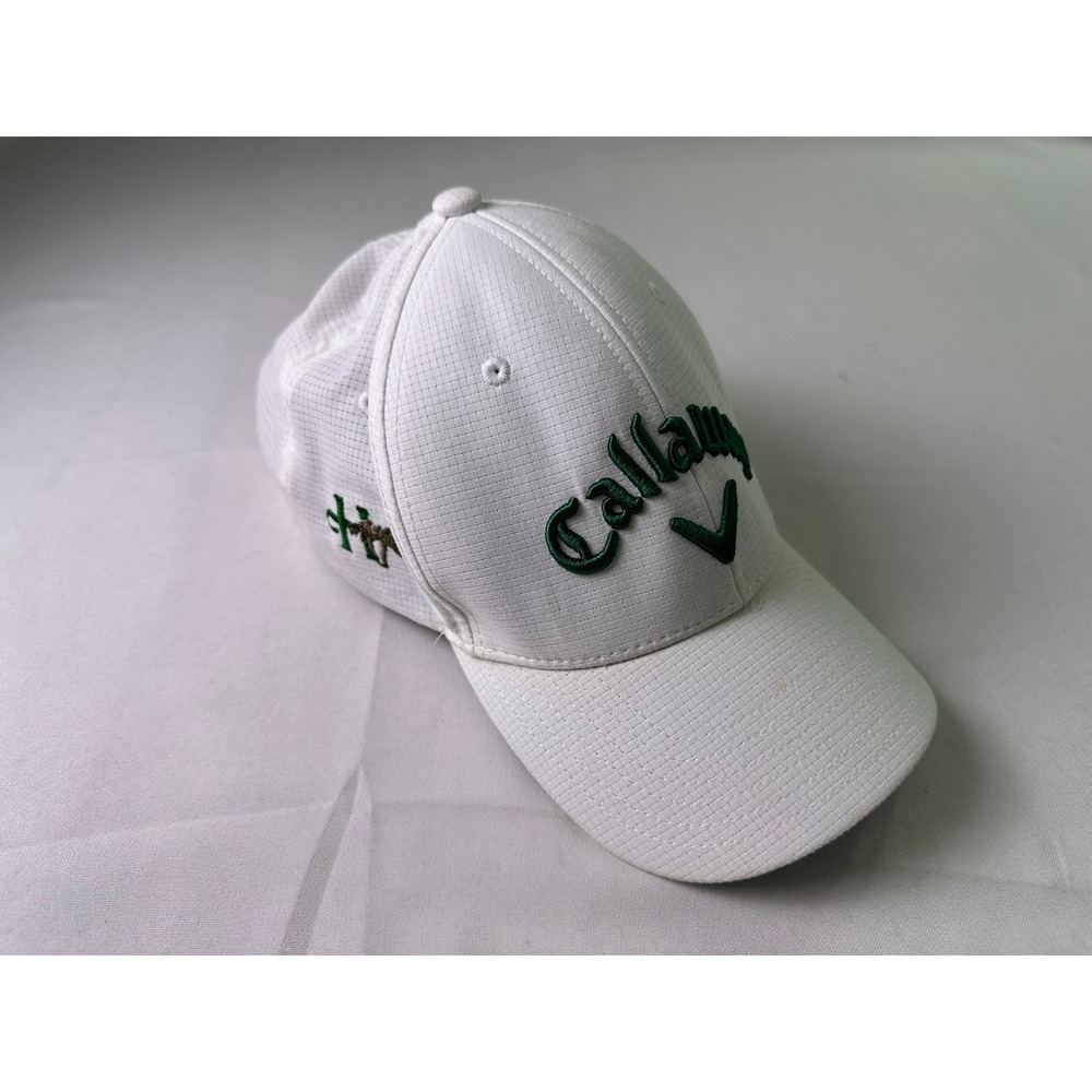 Callaway Golf Hat Mens White Green Odyssey Logo Adjustable Performance Cap OSFM